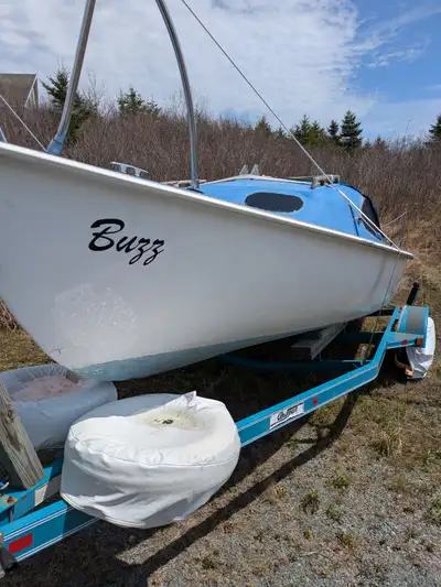 Sailboat and Trailer (sailboat has no mast) 20 feet. MFG FORD 20. Trailer 2007. If the ad is up, the...