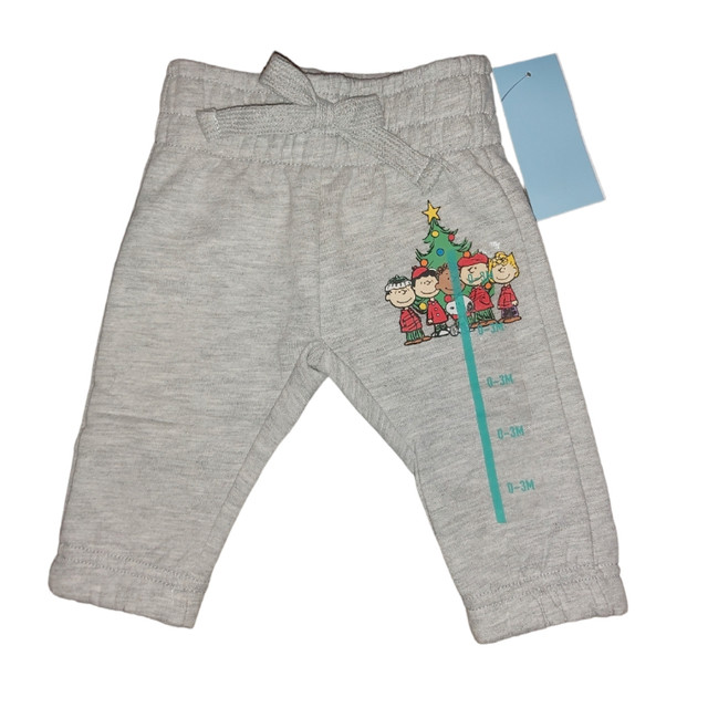 New Charlie Brown Christmas Sweatpant Size 0-3 Months Light Gray in Clothing - 0-3 Months in Kitchener / Waterloo