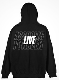 * BRAND NEW MENS XL ASSHOLES LIVE FOREVER HOODIE - ITALIC *