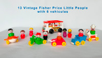Vintage Fisher Price Little People and Vehicules