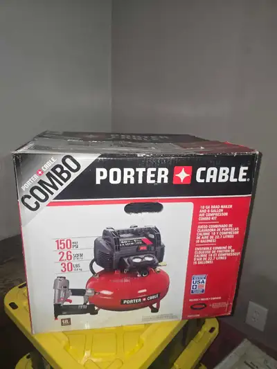 18 GA BRAD NAILER AND 6 GALLON AIR COMPRESSOR COMBO KIT, View more