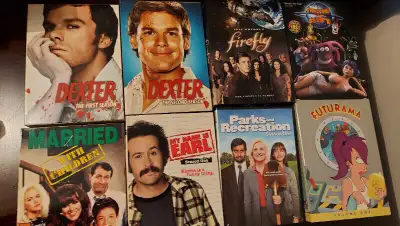 Tv shows on dvd and blu ray. Dexter, Futurama, Parks and Rec +, View more