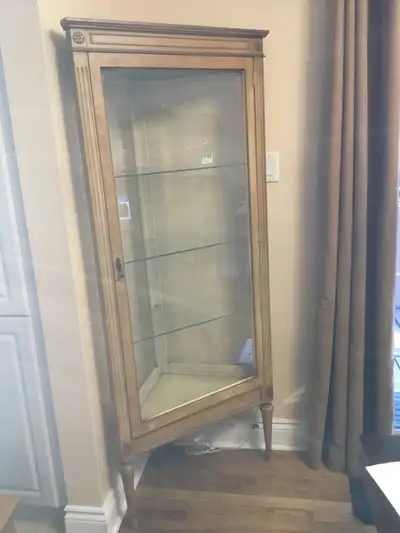 vintage corner shelfving  unit display cabinet, View more