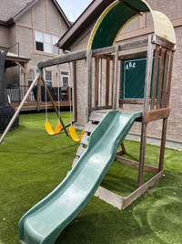 Swing and Slide Playground Set