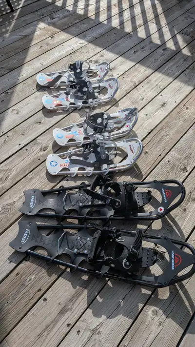 Selling 3 pairs of Faber North Ridge snowshoes. Purchased new about 2 years ago and used only once —...