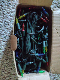 New box of Christmas lights for sale.