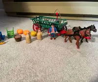 Vintage playmobil Thanksgiving Farmer’s horse drawn wagon