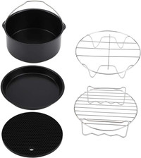 NEW 7inch 5pcs/set Universal Air Fryer Accessories Kit Pizza Pan