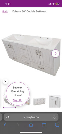 Wanted: 60” long double sink vanity