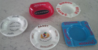4 Older Ash Trays, Mackeson, O'Neill's, Ribbon Red Beer, Paddy