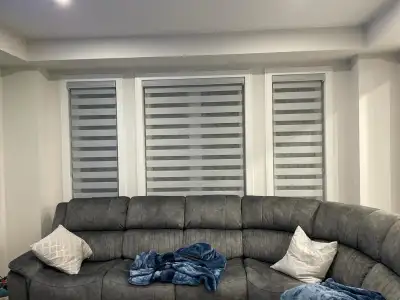 Custom Made Luxury Zebra Blinds High Quality Italian Fabrics Motorized & Motor Less Free in home est...