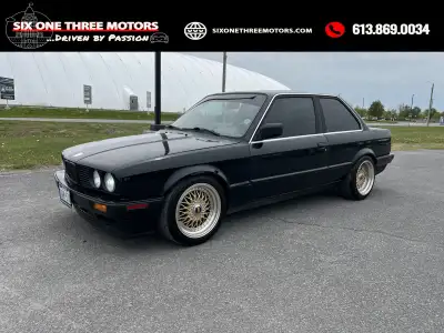 1989 BMW 325i coupe finished in black with leather interior and sunroof. German-built and imported f...
