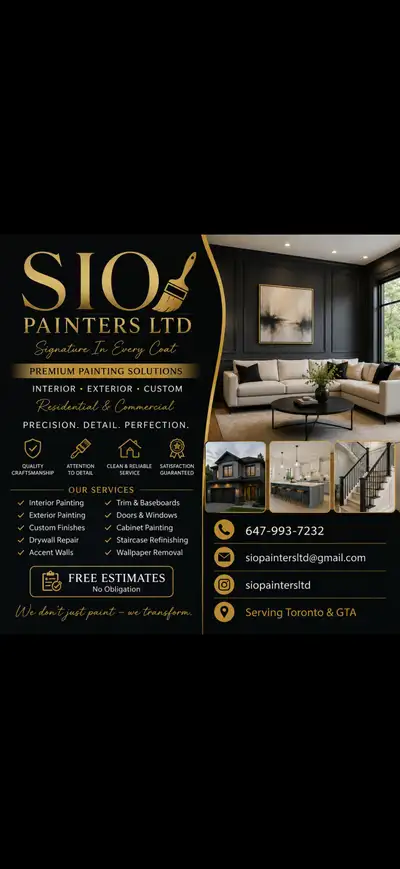 SIO Painters Ltd | Premium Painting Services, View more