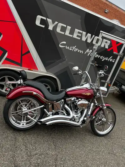250 wide tire Softail S&S engine kit Performance clutch Lots of chrome. $11500 certified