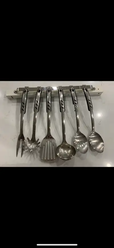 7 pieces stainless steel cooking utensils , View more