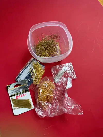 Lots off ball head pin and crimp for making jewelry and necklaces Every thing in 10$ Pick up near sq...