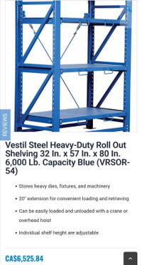 Industrial Racking  x 2 - Vestil - VRSOR-54