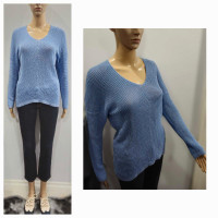 Designer Marc Cain Ribbed V-neck Summer Knitwear Size S/M/L