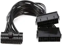 Xhwykzz Dual PSU Power Supply 24 Pin Extension Cable, for ATX Mo