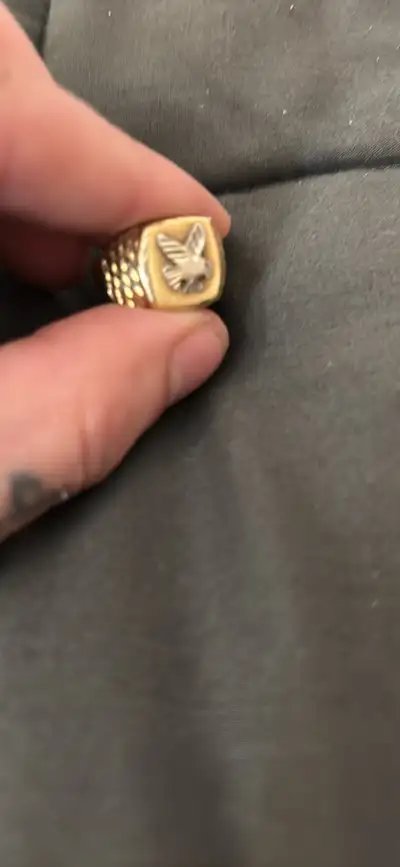 10k solid white and gold men’s ring, almost 6 grams in weight, View more