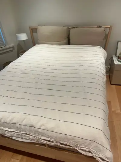 IKEA BJÖRKSNÄS Queen Bed Frame – Solid Wood – Great Condition Selling a BJÖRKSNÄS Bed Frame (Queen S...