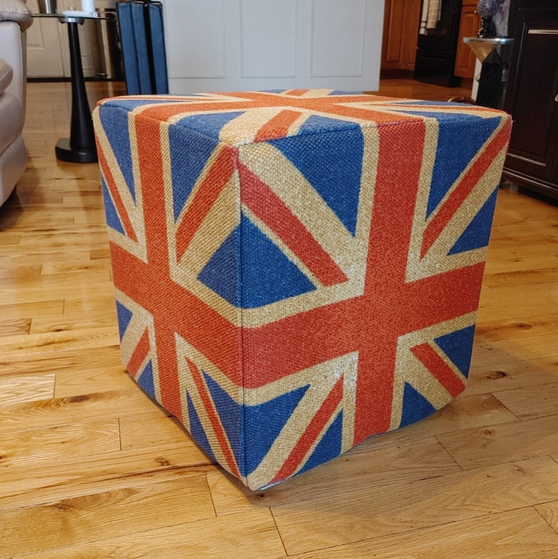 UK Flag Foot Stool/Ottoman (aka Union Jack Flag) Chairs & Recliners