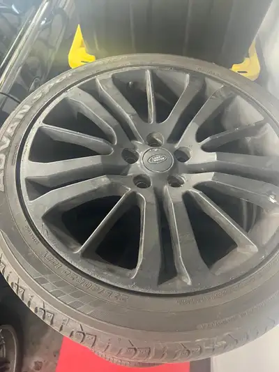 Set of 4 LandRover Range Rover Sport wheels Plastidipped and is coming off, will need to be removed...
