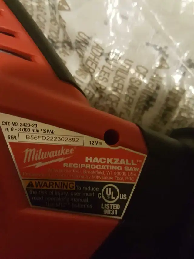 Milwaukee M12 Hackzall in Power Tools in Oshawa / Durham Region - Image 3