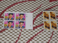 SET OF FOUR, ELVIS AND JOE LOUIS UNITED STATES 29 CENTS STAMPS