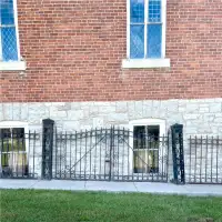 Antique Wrought and Forged Iron Gates With Posts