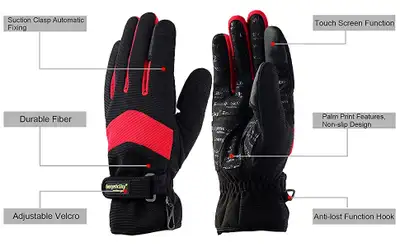 EnergeticSky Waterproof Winter Gloves/gants hiver (small), View more