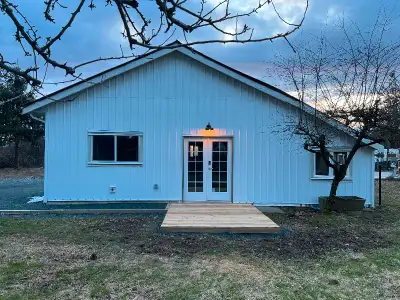 Cozy 2 br. + loft 1 bath house for rent in quiet country setting. Clean and modern inside, lots of p...