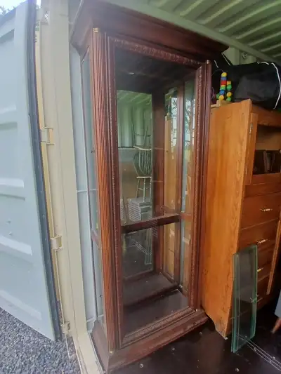 Glass and Wood Curio Cabinet, View more