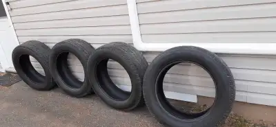 Upgrade your ride with these pre-owned Michelin 275/55R20 tires that offer reliable performance and...