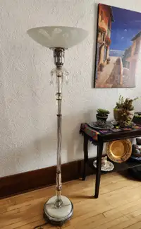 GORGEOUS Antique Pole Floor Lamp