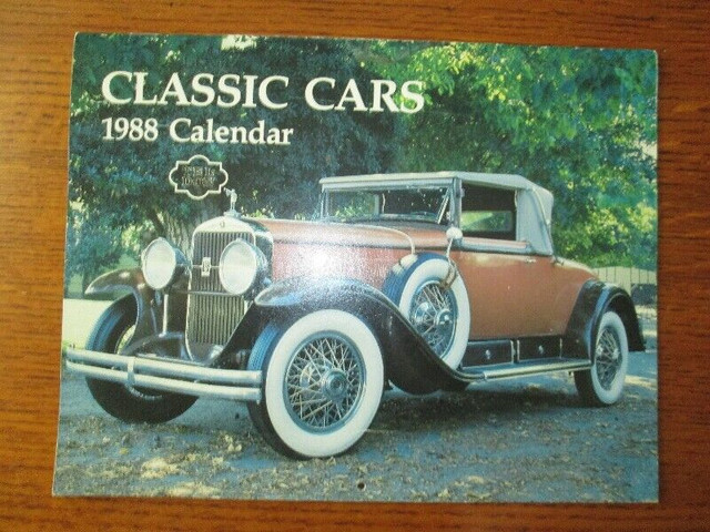 1988 CLASSIC CARS Calendar CHAMPION in Arts & Collectibles in Ottawa