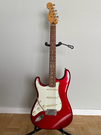Left handed Fender Stratocaster Player with upgrades 
