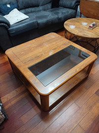 Coffee Table with Glass Section