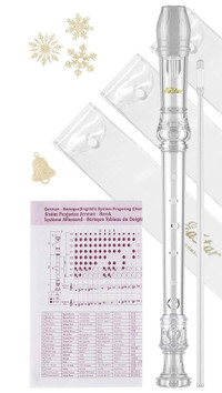 Eastar German Recorder with Finger Chart and Cleaning Rod - Clea