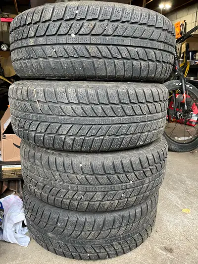 Set of 4 winters/ w rims and a summer spare 7/32 tread remaining on all 4. Rims are 5x115 pattern fi...