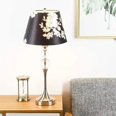 NEW (SET OF 2) Fabric Lamp Shade for Table/Bed/Floor Lamp - FBlk, View more