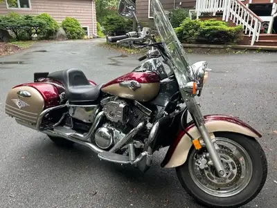 2003 Kawasaki Vulcan Nomad just safety inspected and comes with many extras. Mustang seat, original...
