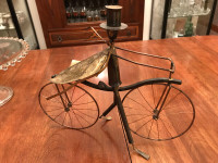 Man on a Bike with a Top Hat, all metal, back tire moves, $50