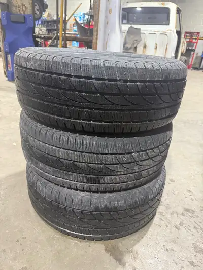 • Type: Winter tires • Size: 205/55/16 • Quantity: 3 tires • Condition: 70% tread left • DOT: 2424 (...