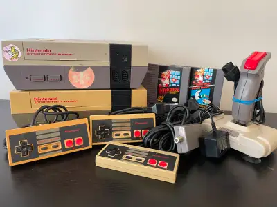 Nintendo NES collection bundle 2 systems controllers MARIO BROS, View more
