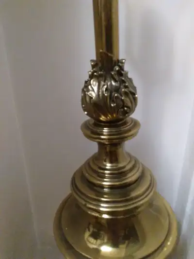 Table or floor Lamp stiffle brass vintage, View more