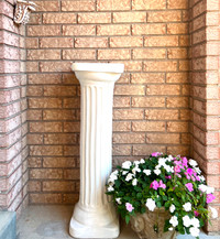 43” Large Vintage Plaster Doric Pilar Column Pedestal on square
