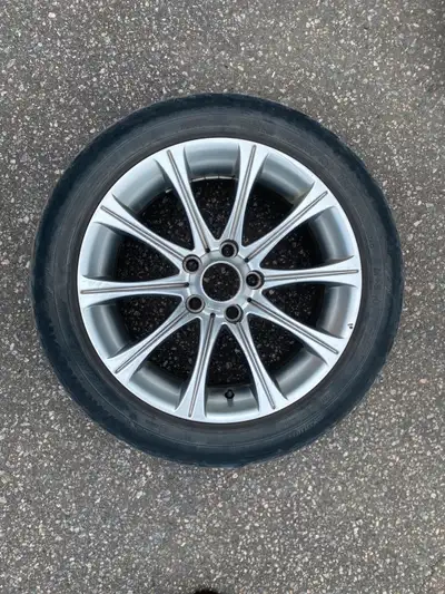 BMW factory rims 225/50 minor chip shown In last slide and tred is gone on tires but rims are in gre...