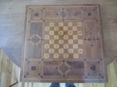 This is a FABULOUS RARE Antique Inlaid Checker / Chess Board c.1900-1910. This board is hand crafted...