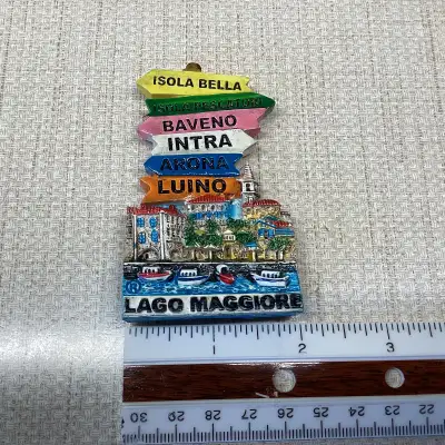 Resin Lago Maggiore Souvenir Fridge Magnet, View more